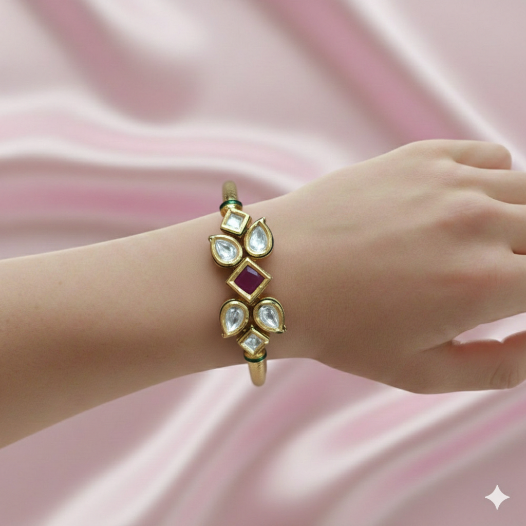 Openable Fine Quality AC Kundan Bracelet