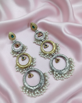 Designer Dual-Tone Multi-Layer Long Danglers
