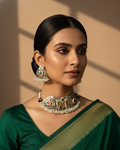 Handcrafted Pachi Kundan Dual-Tone Choker Set