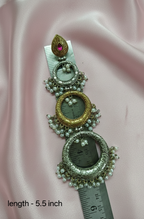 Designer Dual-Tone Circular Chandelier Danglers