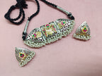 Handcrafted Pachi Kundan Dual-Tone Choker Set