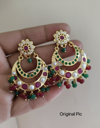 Viraasat Jadau Chandbali Earrings
