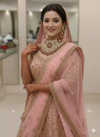 Moissanite Bridal Choker Necklace with Silver Foil Kundan Work & Semi-Precious Stones