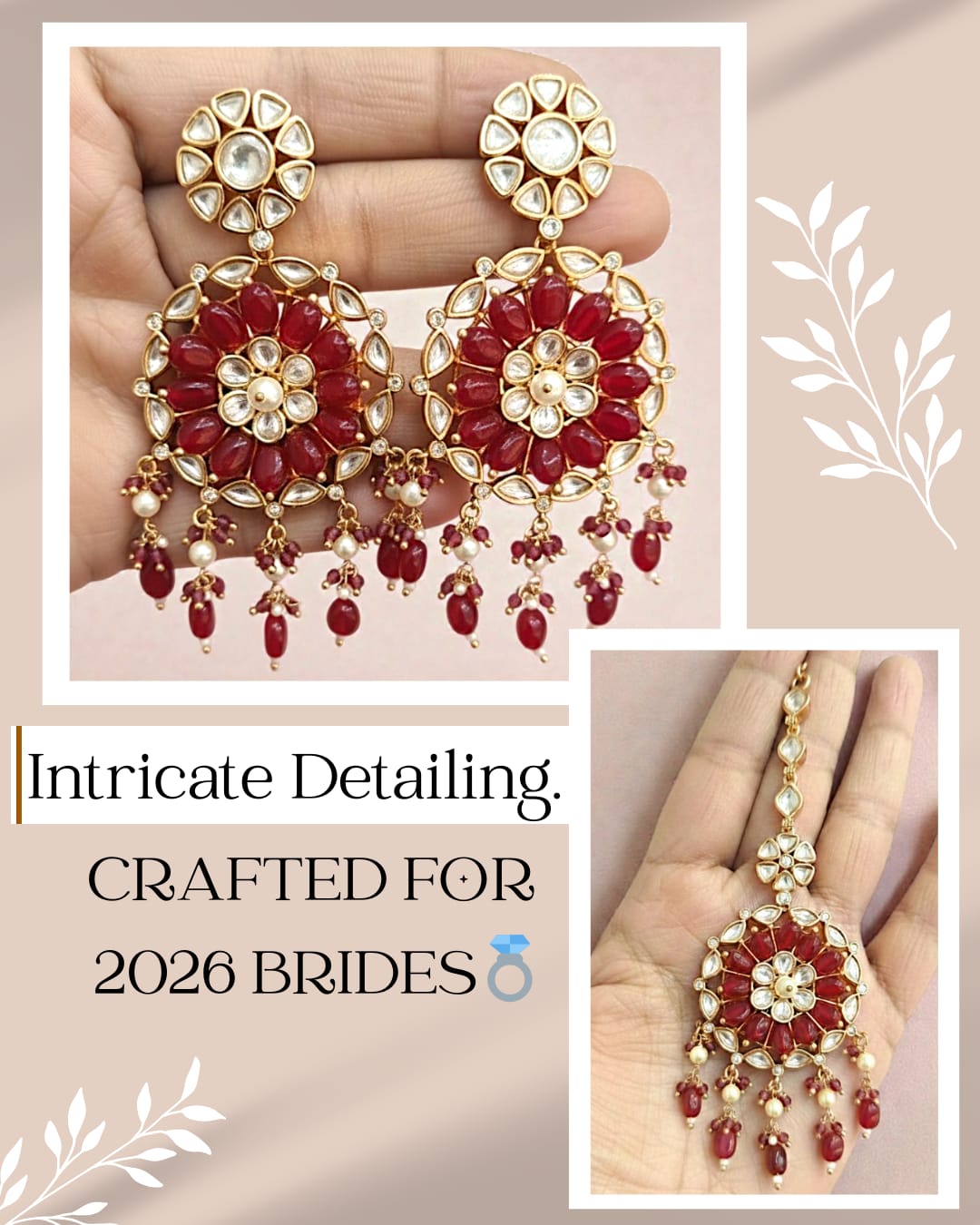Moissanite Bridal Choker Necklace with Silver Foil Kundan Work & Semi-Precious Stones