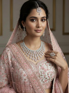 Aurellia Crystal Cascade Wedding Necklace Set