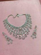 Aurellia Crystal Cascade Wedding Necklace Set