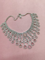Aurellia Crystal Cascade Wedding Necklace Set