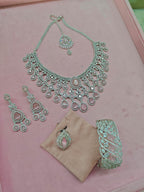 Aurellia Crystal Cascade Wedding Necklace Set