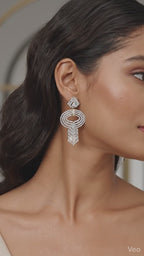 Aurellia Halo Cascade Statement Danglers